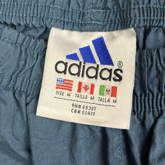 Vintage 90s Adidas 3 Stripe Track Pants Baggy Lightweight Size Medium - Picture 3 of 12
